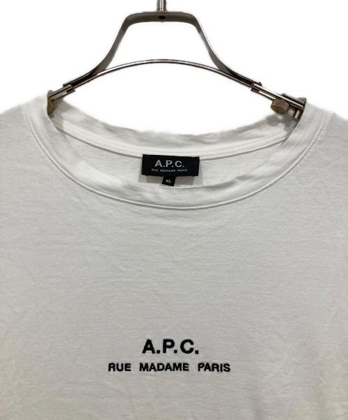 A.P.C.（アーペーセー）A.P.C. (アーペーセー) 刺繍ロゴTシャツ ホワイト サイズ:ＸＬの古着・服飾アイテム