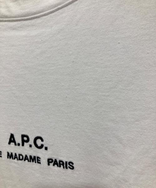 A.P.C.（アーペーセー）A.P.C. (アーペーセー) 刺繍ロゴTシャツ ホワイト サイズ:ＸＬの古着・服飾アイテム