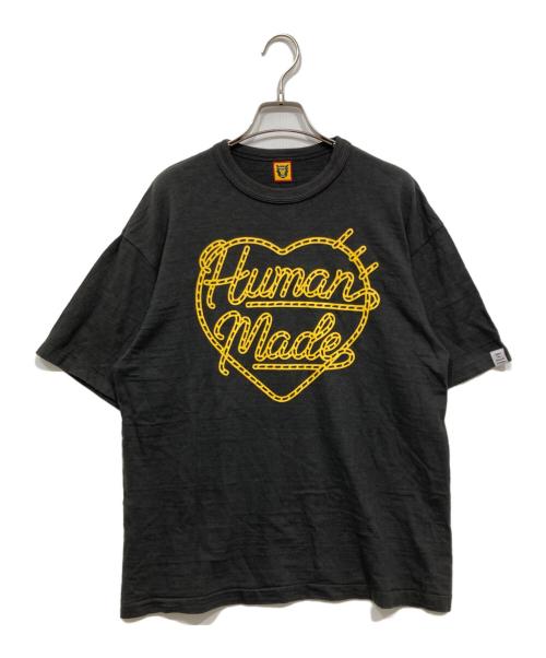 HUMAN MADE（ヒューマンメイド）HUMAN MADE (ヒューマンメイド) ハートロゴTシャツ ブラック サイズ:Ｌの古着・服飾アイテム