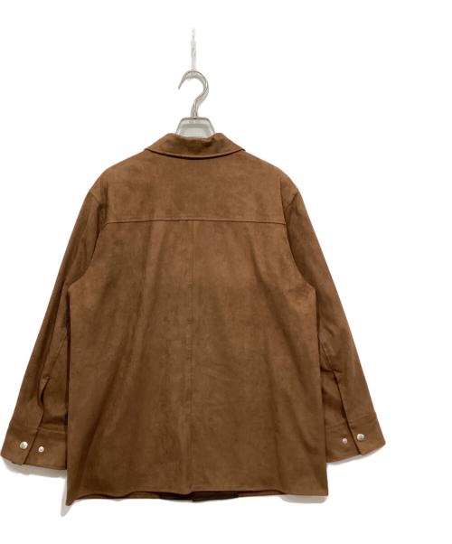 Spick and Span（スピック＆スパン）Spick and Span (スピック＆スパン) フェイクスウェードオープンカラージャケット ブラウン サイズ:38の古着・服飾アイテム