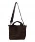 NAGHEDI (ナゲディ) 2WAY編込みハンドバッグ /  St Barths S Bag ブラウン：25000円