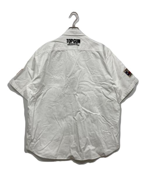 AVIREX（アヴィレックス）AVIREX (アヴィレックス) TOPGUN ミリタリーシャツ ホワイト サイズ:2XLの古着・服飾アイテム