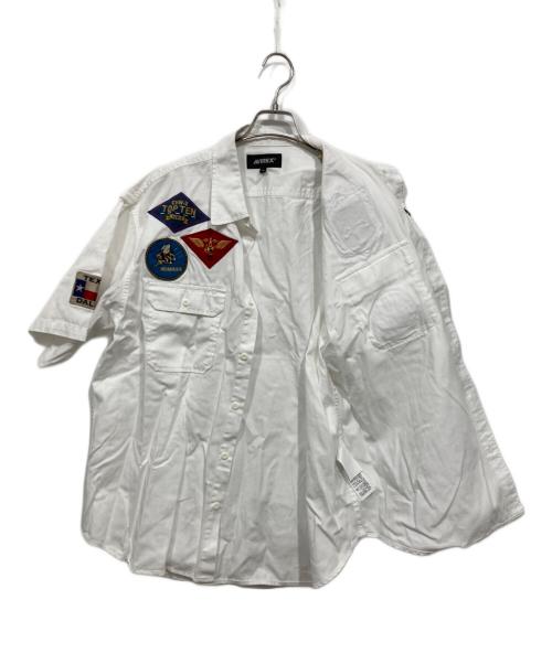 AVIREX（アヴィレックス）AVIREX (アヴィレックス) TOPGUN ミリタリーシャツ ホワイト サイズ:2XLの古着・服飾アイテム