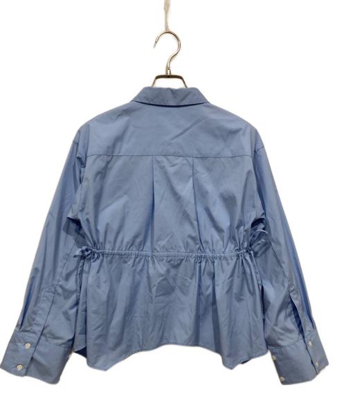 STRATA（エストラータ）STRATA (エストラータ) アシメヘムウエストリボンシャツ ブルー サイズ:FREEの古着・服飾アイテム
