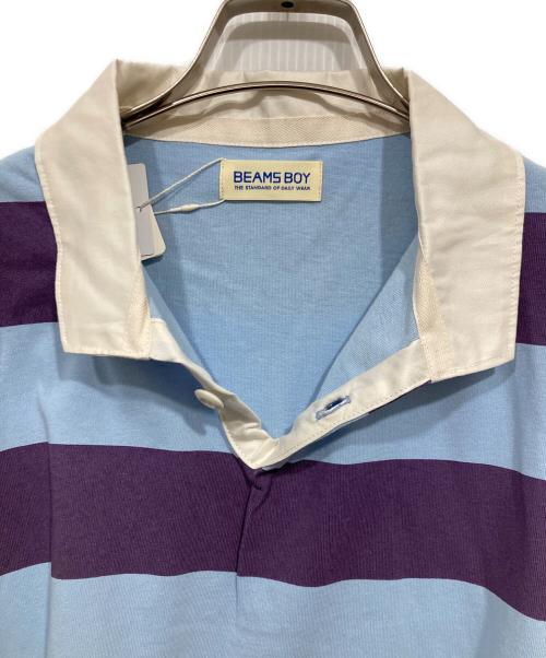 BEAMS BOY（ビームスボーイ）BEAMS BOY (ビームスボーイ) フットボールTシャツ ブルー×パープル サイズ:FREEの古着・服飾アイテム