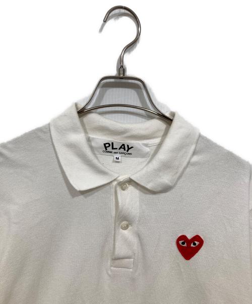 PLAY COMME des GARCONS（プレイコムデギャルソン）PLAY COMME des GARCONS (プレイコムデギャルソン) ポロシャツ ホワイト サイズ:Mの古着・服飾アイテム