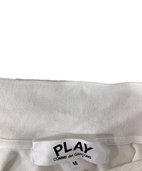 PLAY COMME des GARCONS（プレイコムデギャルソン）PLAY COMME des GARCONS (プレイコムデギャルソン) ポロシャツ ホワイト サイズ:Mの古着・服飾アイテム