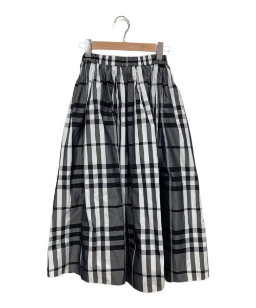UNITED ARROWS（ユナイテッドアローズ）UNITED ARROWS (ユナイテッドアローズ) チェック タフタ スカート グレー サイズ:36の古着・服飾アイテム