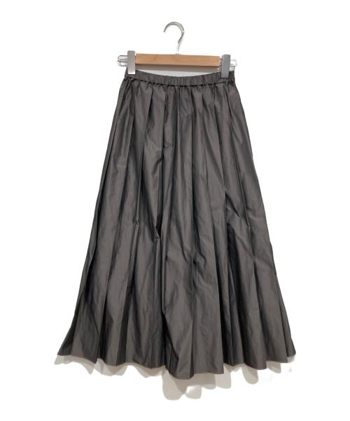 UNITED ARROWS（ユナイテッドアローズ）UNITED ARROWS (ユナイテッドアローズ) シャンブレー タフタ プリーツスカート グレー サイズ:36の古着・服飾アイテム