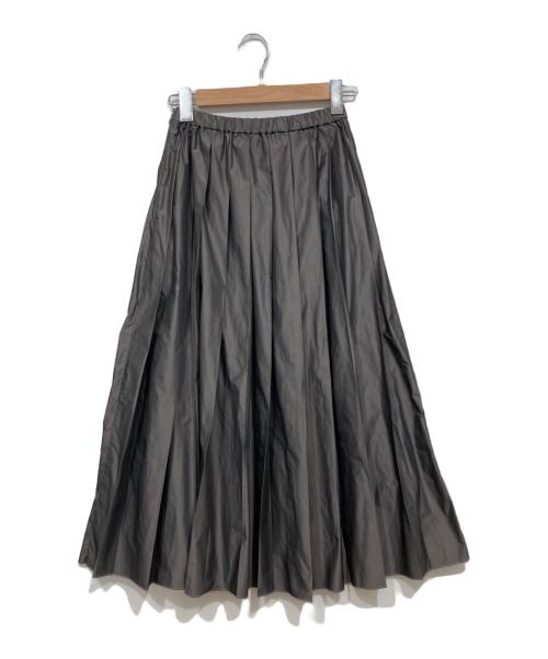 UNITED ARROWS（ユナイテッドアローズ）UNITED ARROWS (ユナイテッドアローズ) シャンブレー タフタ プリーツスカート グレー サイズ:36の古着・服飾アイテム
