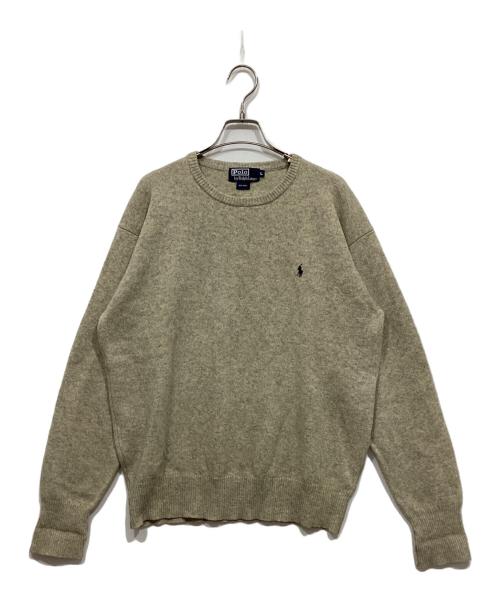 POLO RALPH LAUREN（ポロ・ラルフローレン）POLO RALPH LAUREN (ポロ・ラルフローレン) ウールニット ベージュ サイズ:Ｌの古着・服飾アイテム