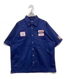 X-LARGE（エクストララージ）の古着「LOGO PATCH S/S WORK SHIRT」｜ネイビー