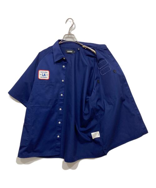 X-LARGE（エクストララージ）X-LARGE (エクストララージ) LOGO PATCH S/S WORK SHIRT ネイビー サイズ:Ｌの古着・服飾アイテム