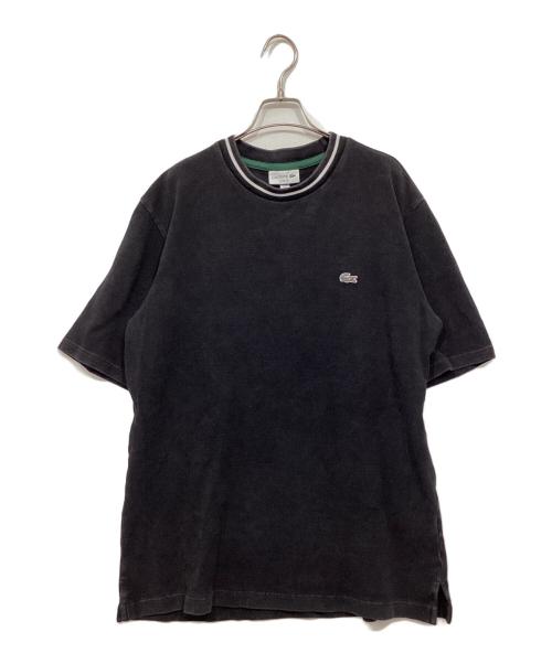 LACOSTE（ラコステ）LACOSTE (ラコステ) 配色リブニットインディゴTシャツ ブラック サイズ:US Lの古着・服飾アイテム