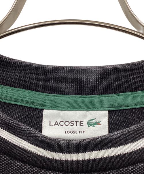 LACOSTE（ラコステ）LACOSTE (ラコステ) 配色リブニットインディゴTシャツ ブラック サイズ:US Lの古着・服飾アイテム