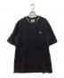 LACOSTE（ラコステ）の古着「配色リブニットインディゴTシャツ」｜ブラック