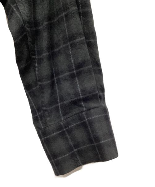 DIESEL（ディーゼル）DIESEL (ディーゼル) S-DEWNY-HOODフーデッドチェックシャツ ブラック サイズ:44の古着・服飾アイテム