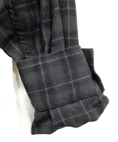 DIESEL（ディーゼル）DIESEL (ディーゼル) S-DEWNY-HOODフーデッドチェックシャツ ブラック サイズ:44の古着・服飾アイテム
