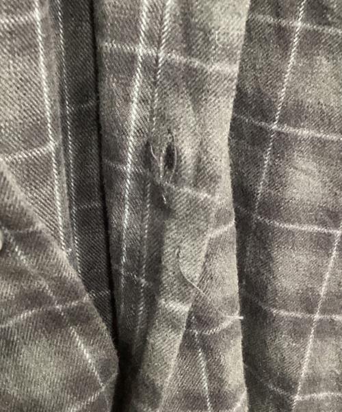 DIESEL（ディーゼル）DIESEL (ディーゼル) S-DEWNY-HOODフーデッドチェックシャツ ブラック サイズ:44の古着・服飾アイテム