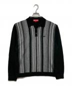 SUPREMEシュプリーム）の古着「Multi Stripe Polo Sweater」｜ブラック