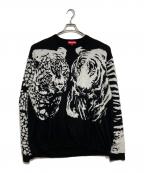 SUPREMEシュプリーム）の古着「Big Cats Jacquard L/S」｜ブラック