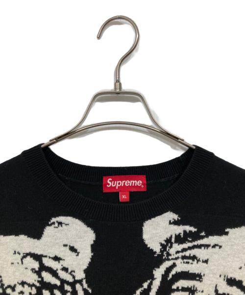 SUPREME（シュプリーム）SUPREME (シュプリーム) Big Cats Jacquard L/S ブラック サイズ:LLの古着・服飾アイテム