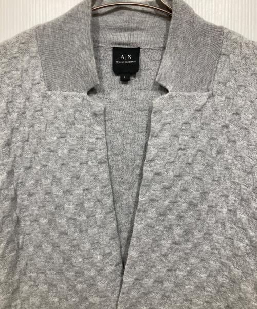 ARMANI EXCHANGE（アルマーニ エクスチェンジ）ARMANI EXCHANGE (アルマーニ エクスチェンジ) ニットジャケット グレー サイズ:Ｌの古着・服飾アイテム