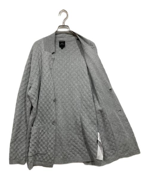 ARMANI EXCHANGE（アルマーニ エクスチェンジ）ARMANI EXCHANGE (アルマーニ エクスチェンジ) ニットジャケット グレー サイズ:Ｌの古着・服飾アイテム
