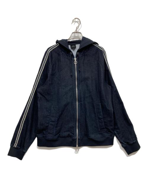 ARMANI EXCHANGE（アルマーニ エクスチェンジ）ARMANI EXCHANGE (アルマーニ エクスチェンジ) デニムジップフーディ インディゴ サイズ:Ｌ　の古着・服飾アイテム