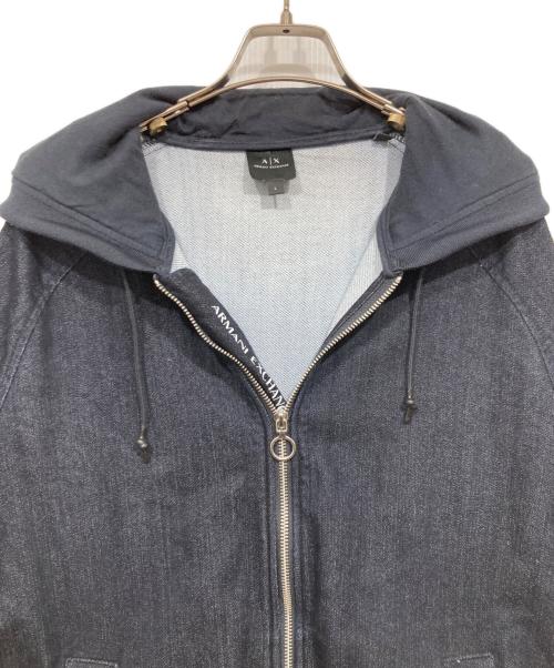 ARMANI EXCHANGE（アルマーニ エクスチェンジ）ARMANI EXCHANGE (アルマーニ エクスチェンジ) デニムジップフーディ インディゴ サイズ:Ｌ　の古着・服飾アイテム