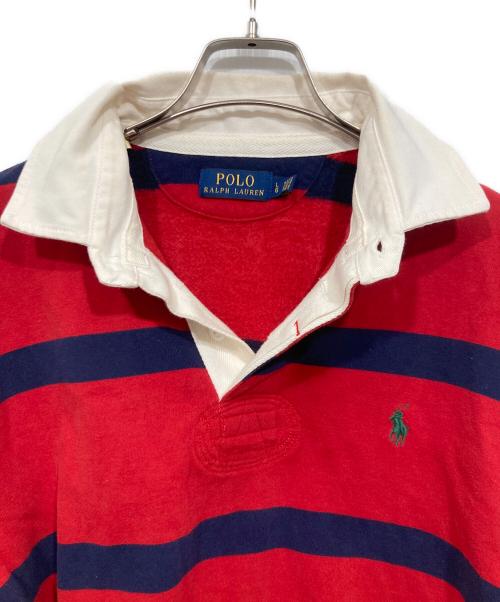 POLO RALPH LAUREN（ポロ・ラルフローレン）POLO RALPH LAUREN (ポロ・ラルフローレン) ラガーシャツ レッド サイズ:Lの古着・服飾アイテム