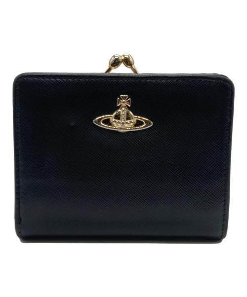 Vivienne Westwood（ヴィヴィアンウエストウッド）Vivienne Westwood (ヴィヴィアンウエストウッド) がま口2つ折り財布 ブラックの古着・服飾アイテム