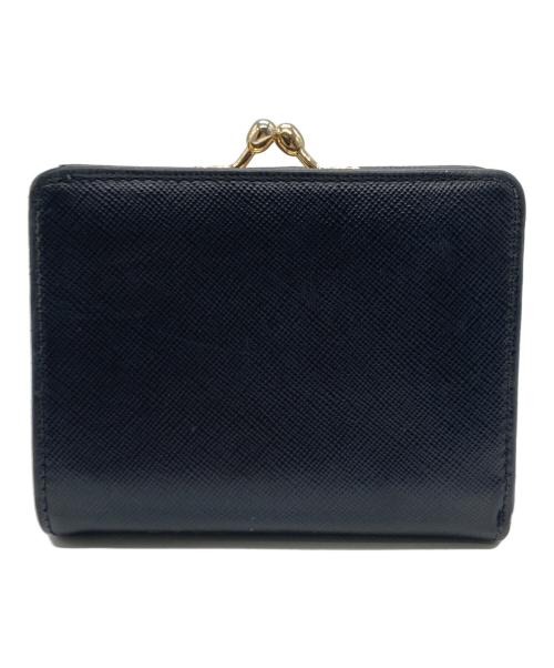 Vivienne Westwood（ヴィヴィアンウエストウッド）Vivienne Westwood (ヴィヴィアンウエストウッド) がま口2つ折り財布 ブラックの古着・服飾アイテム