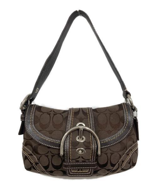 COACH（コーチ）COACH (コーチ) ソーホーシグネチャーワンショルダーバッグ ブラウンの古着・服飾アイテム
