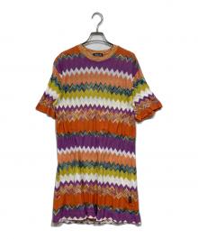 missoni（ミッソーニ）の古着「ジグザグ柄ニットワンピース」｜マルチカラー