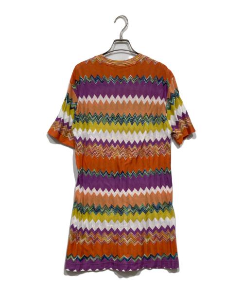 missoni（ミッソーニ）MISSONI (ミッソーニ) ジグザグ柄ニットワンピース マルチカラー サイズ:Ｍの古着・服飾アイテム