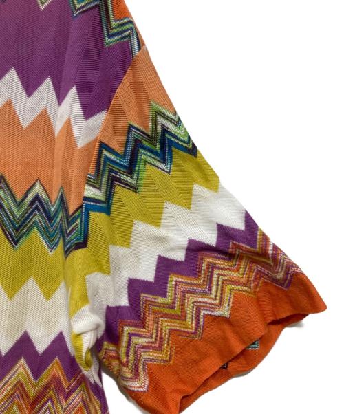 missoni（ミッソーニ）MISSONI (ミッソーニ) ジグザグ柄ニットワンピース マルチカラー サイズ:Ｍの古着・服飾アイテム