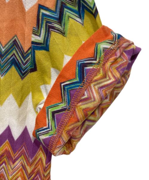 missoni（ミッソーニ）MISSONI (ミッソーニ) ジグザグ柄ニットワンピース マルチカラー サイズ:Ｍの古着・服飾アイテム