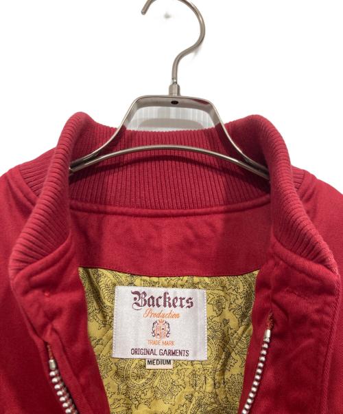 BACKERS（バッカーズ）Backers (バッカーズ) ブルゾン レッド サイズ:MEDIUMの古着・服飾アイテム