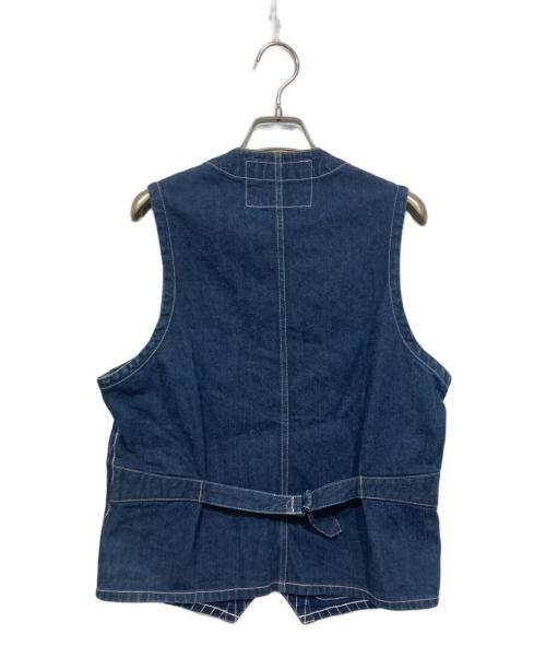 SUGAR CANE（シュガーケーン）SUGAR CANE (シュガーケーン) ウォバッシュストライプワークベスト / WABASH STRIPE WORK VEST インディゴ サイズ:36の古着・服飾アイテム
