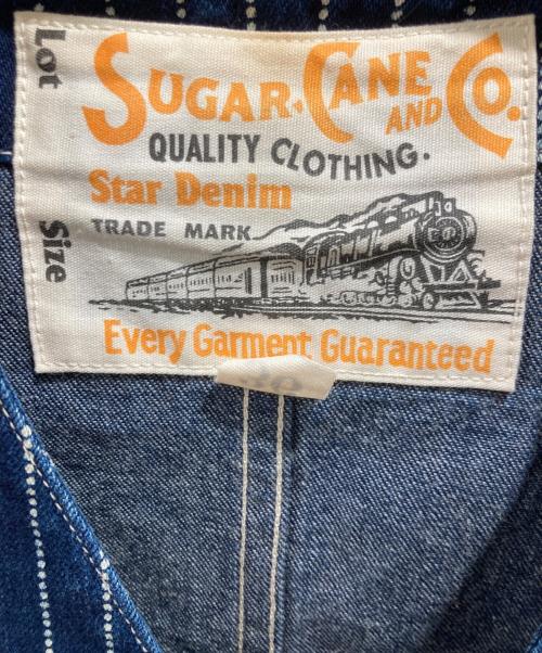 SUGAR CANE（シュガーケーン）SUGAR CANE (シュガーケーン) ウォバッシュストライプワークベスト / WABASH STRIPE WORK VEST インディゴ サイズ:36の古着・服飾アイテム