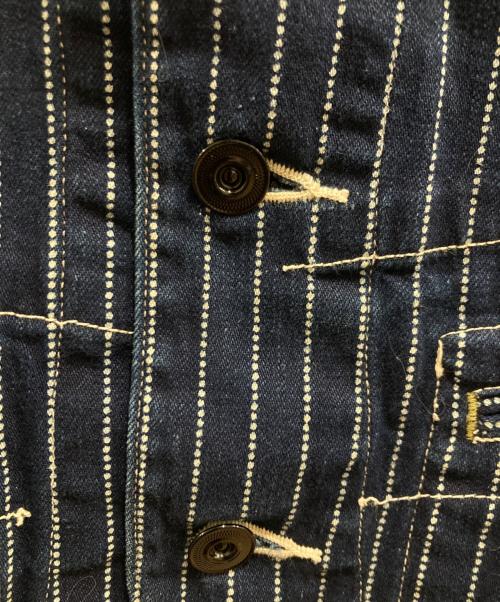SUGAR CANE（シュガーケーン）SUGAR CANE (シュガーケーン) ウォバッシュストライプワークベスト / WABASH STRIPE WORK VEST インディゴ サイズ:36の古着・服飾アイテム