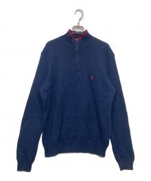POLO RALPH LAUREN（ポロ・ラルフローレン）の古着「ハーフジップニット」｜ネイビー
