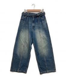 JOURNAL STANDARD（ジャーナルスタンダード）の古着「バーティカルカット デニムベルテッド」｜ブルー