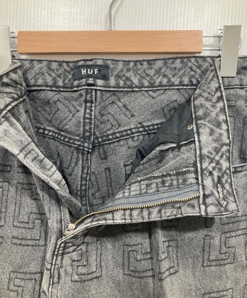 HUF（ハフ）HUF (ハフ) 刺繍デニムパンツ グレー サイズ:W34の古着・服飾アイテム