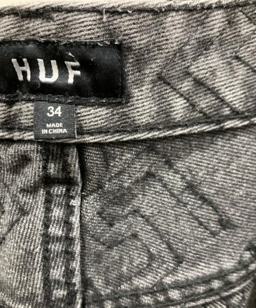 HUF（ハフ）HUF (ハフ) 刺繍デニムパンツ グレー サイズ:W34の古着・服飾アイテム