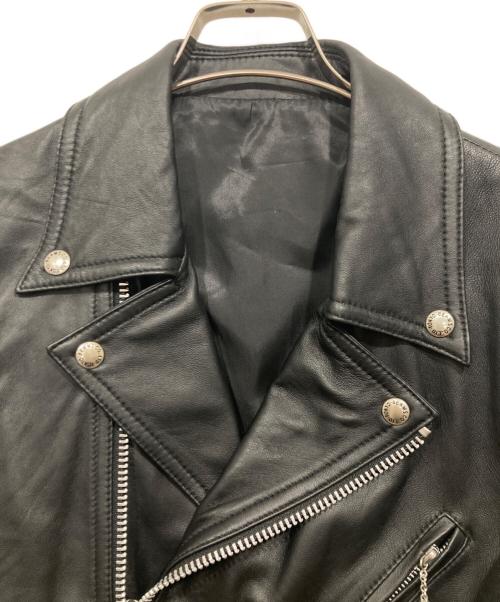 BEAMS（ビームス）BEAMS (ビームス) ラムレザーライダースジャケット ブラック サイズ:Lの古着・服飾アイテム