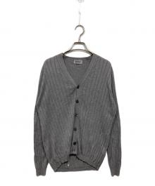 JOHN SMEDLEY（ジョンスメドレー）の古着「コットンリブカーディガン」｜グレー