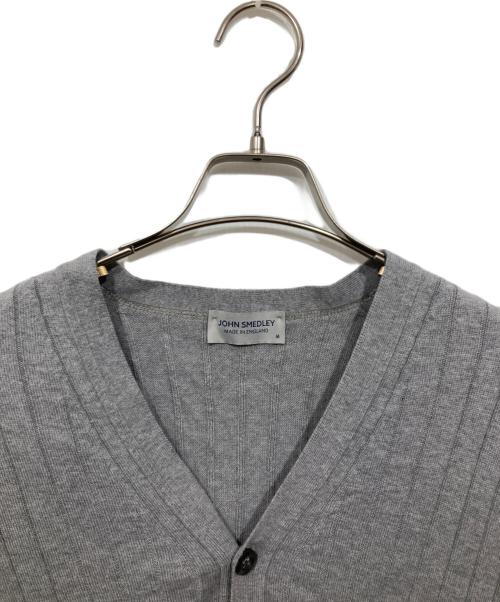 JOHN SMEDLEY（ジョンスメドレー）JOHN SMEDLEY (ジョンスメドレー) コットンリブカーディガン グレー サイズ:Mの古着・服飾アイテム