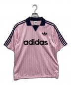 adidasアディダス）の古着「襟付ゴーリーシャツ」｜ピンク